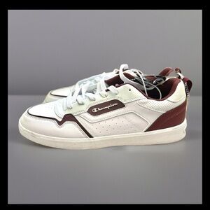 New Champion Lore Men's Casual Lace Up Tennis Shoes Size 11.5 White Burgundy
